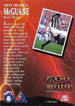1995 Select AFL #329 Michael McGuane Back